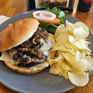 Mushroom Swiss Burger