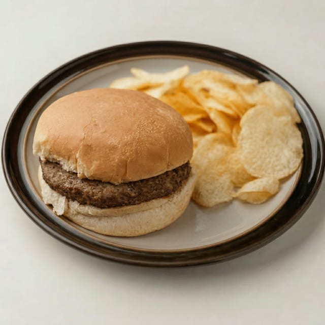 Kids' Hamburger Meal.