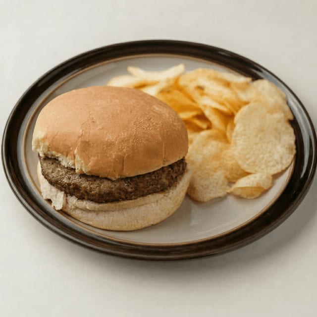 Kids' Hamburger Meal.